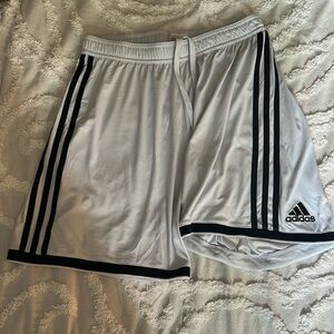 Adidas white climate soccer shorts